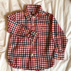 Baby Gap long sleeve gingham button down shirt